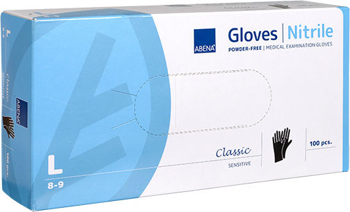 Abena Classic Nitrile Examination Gloves Powder Free Blue 100pcs