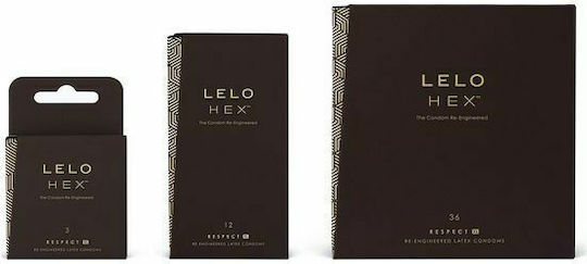 Lelo Condoms Hex Respect XL 12pcs 54mm Natural
