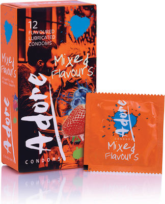 Pasante Adore Mixed Flavours Condoms Multiflavored 12pcs