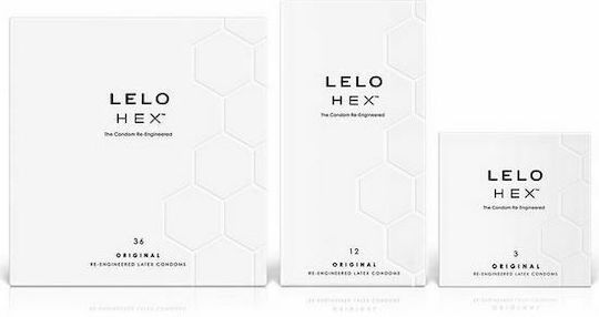 Lelo Lelo Kondome HEX Original 3er Pack 54mm Natürlich
