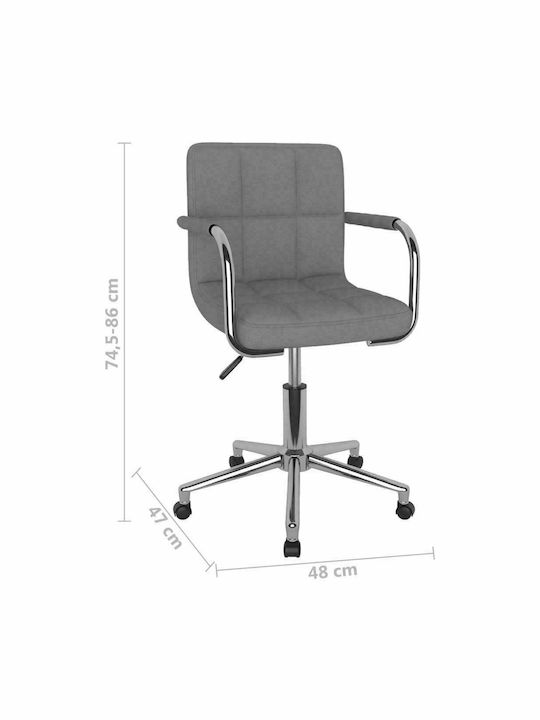 vidaXL Office Chair with Arms Open Grey