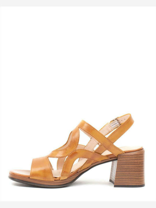 Wonders Leather Women's Sandals Cognac