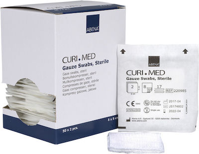 Abena CuriMed Gauze Swabs Sterile Gaze 7.5x7.5cm 100pcs