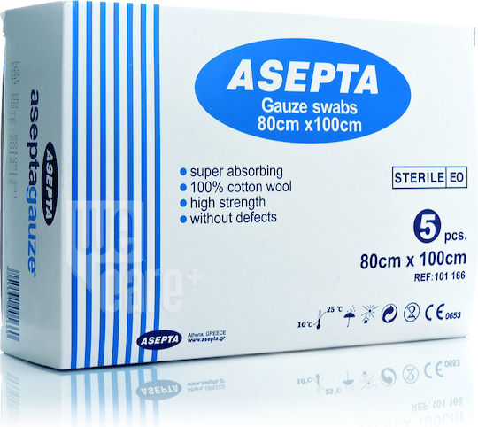 Asepta Gauze Sterile Gazen 80x100cm 5pcs