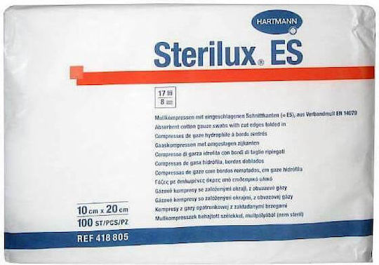 Hartmann Non-Sterile Gauze Pads 10x20cm Sterilux ES 17 Threads 8ply 100pcs