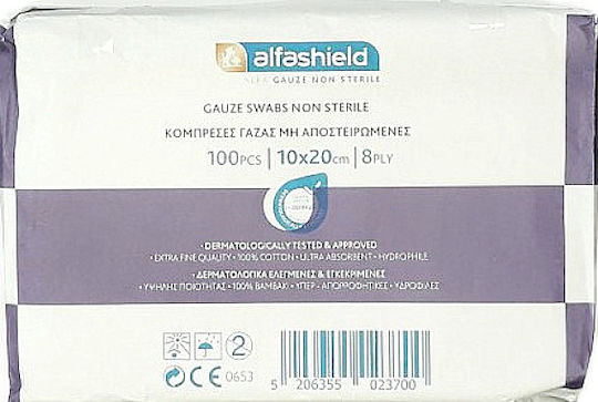 Alfashield Non-Sterile Gauze Pads 10x20cm 8ply 100pcs