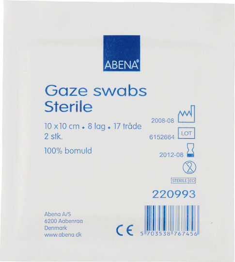 Abena Curimed Sterile Medical Gauze 10x10cm 100 Pieces