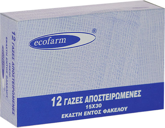 Ecofarm Стерилни Медицинска газа 15x30см 12pcs
