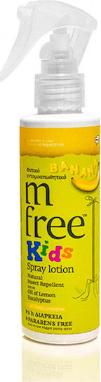 M Free Kids Εντομοαπωθητική Λοσιόν σε Spray Banana Κατάλληλη για Παιδιά 125ml