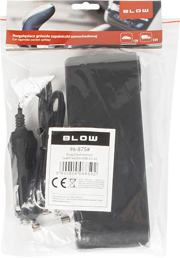 Blow CS-42 Φορτιστής Αυτοκινήτου 1A με Θύρες: 2xUSB 4xΑναπτήρα
