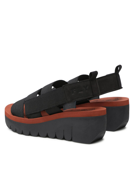 Yerefly Летни дамски платформи Black Brick