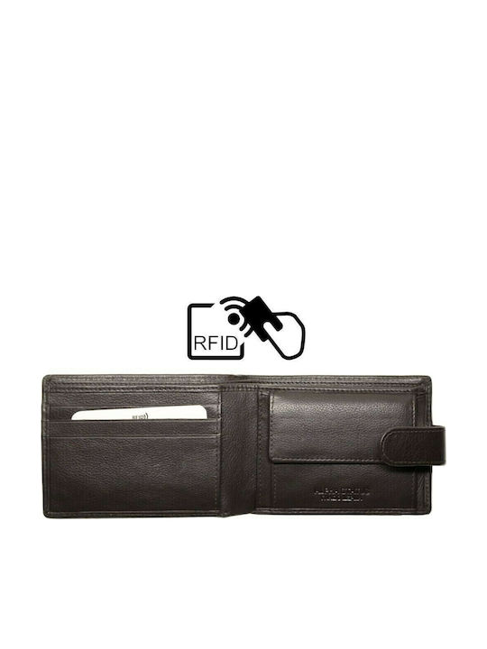 Δερμάτινο Ανδρικό Πορτοφόλι με RFID Καφέ