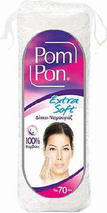 Pom Pon Extra Soft 100% Cotton Pads for Makeup Removal 70pcs