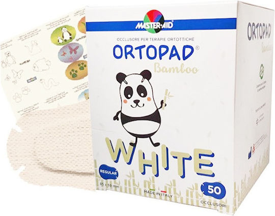 Master Aid Ortopad Bamboo White Οφθαλμικά Επιθέματα για Παιδιά 85x59mm 50τμχ