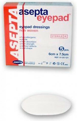 Asepta Eyepad Sterile Очни пластыри в Бял цвят 7.5x6см 5бр