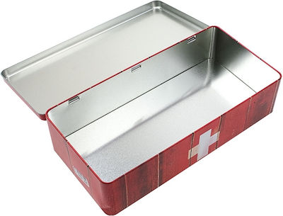 Μεταλλικό Κουτί Πρώτων Βοηθειών Κόκκινο 32x16x8cm