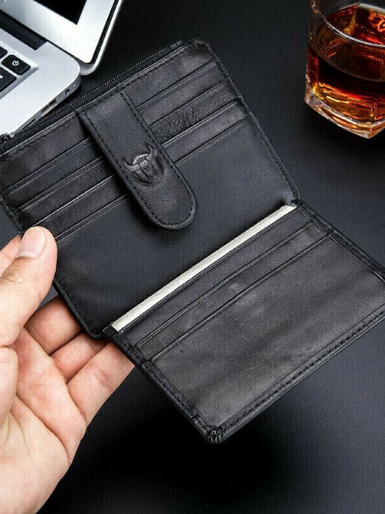 Leather Men's Wallet Classic with RFID Black