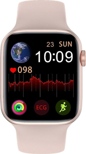 WearFit HW22 Pro Max 45mm Smartwatch with Heart Rate Monitor (Pink Sand)