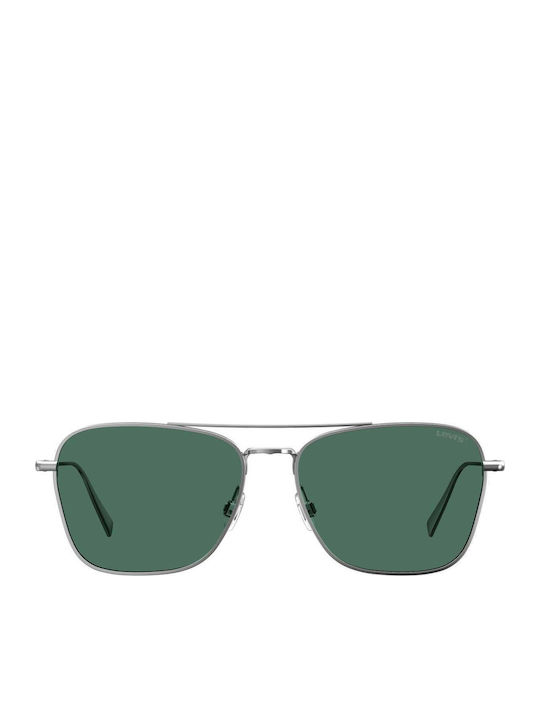 Levi's Sunglasses Silver with Metal Frame & Green Lens