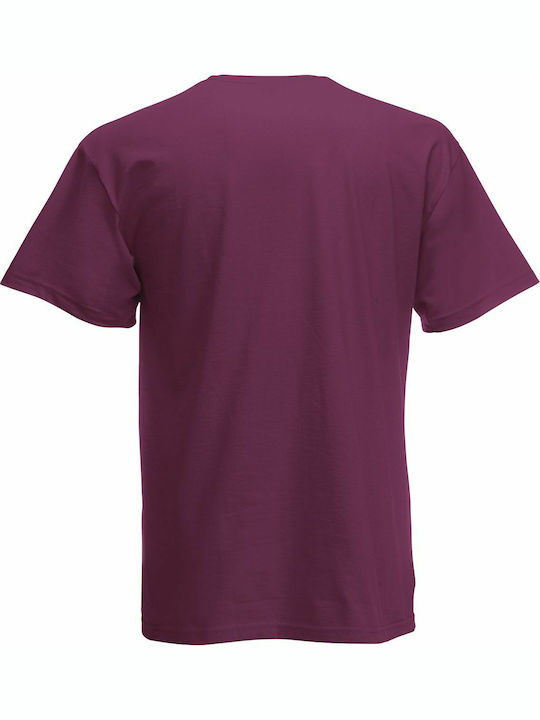 Fruit of the Loom Original T Men's Short Sleeve Promotional T-Shirt Burgundy