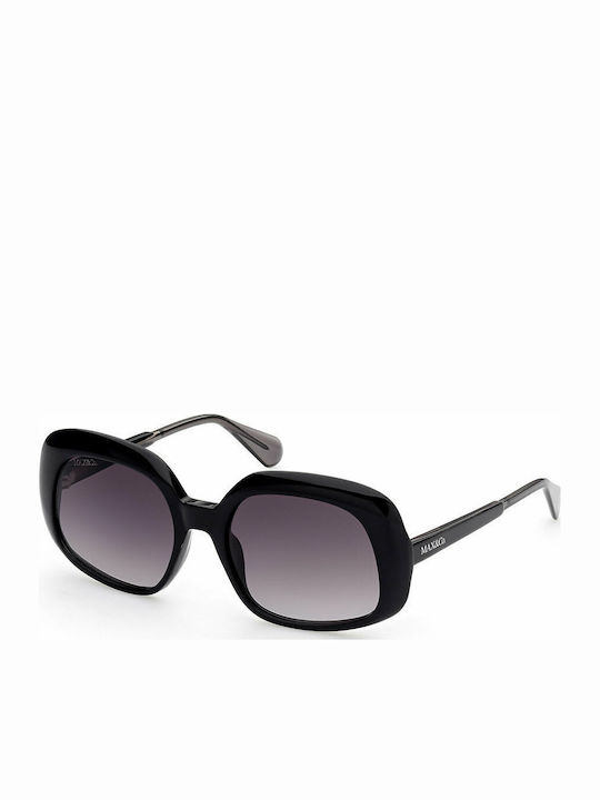 Max & Co Women's Sunglasses with Black Plastic Frame and Black Gradient Lens MO0018 01B