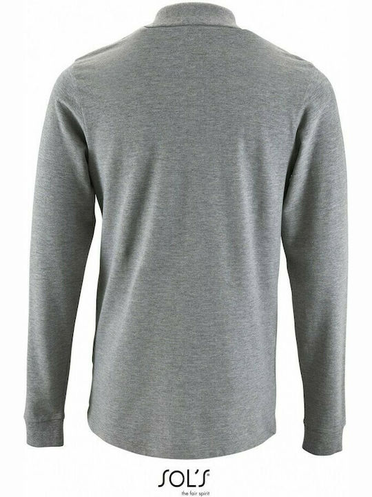 Sol's Perfect Lsl Men's Long Sleeve Promotional Blouse Grey Melanze