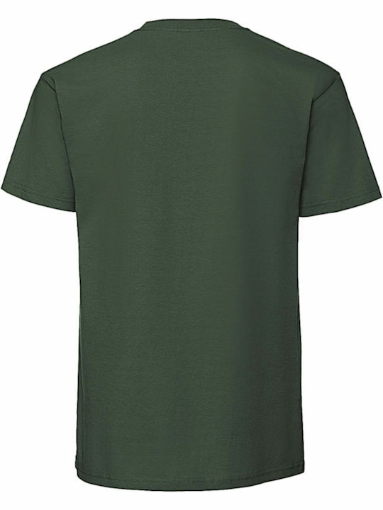 Fruit of the Loom Ringspun Premium T Ανδρικό Διαφημιστικό T-shirt Κοντομάνικο Bottle Green