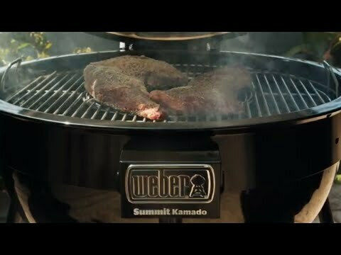 Weber Summit E6 Inox Grătar cu Cărbuni Kamado cu Capac și Termometru 61cmx61cm