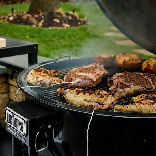 Weber Summit E6 Inox Grătar cu Cărbuni Kamado cu Capac și Termometru 61cmx61cm