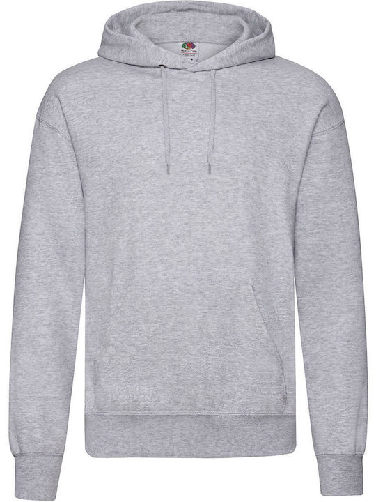 Fruit of the Loom Classic Men's Long Sleeve Promotional Sweatshirt Heather Grey