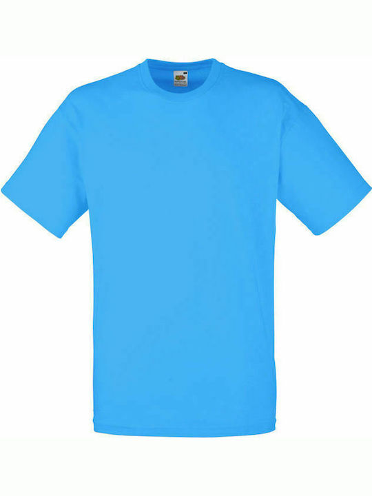 Fruit of the Loom Valueweight Τ Ανδρικό Διαφημιστικό T-shirt Κοντομάνικο Azure Blue