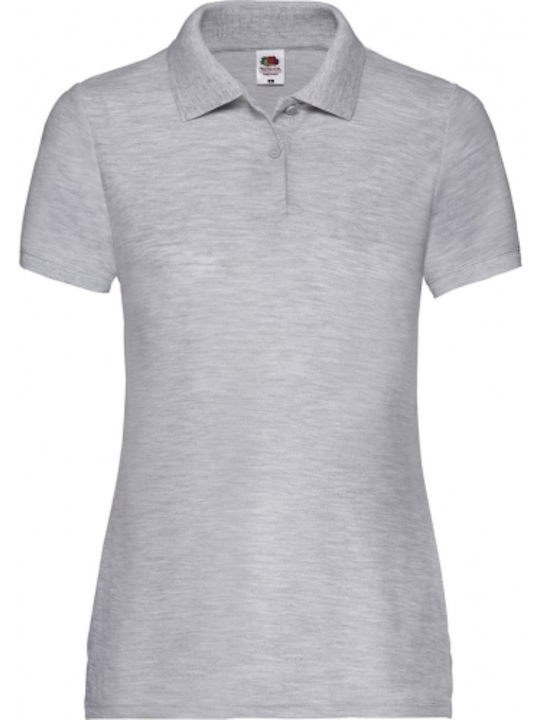 Fruit of the Loom 65/35 Γυναικείο Διαφημιστικό T-shirt Κοντομάνικο σε Γκρι Χρώμα
