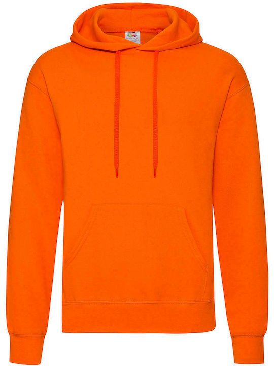 Fruit of the Loom Classic Ανδρικό Διαφημιστικό Φούτερ Μακρυμάνικο σε Πορτοκαλί Χρώμα