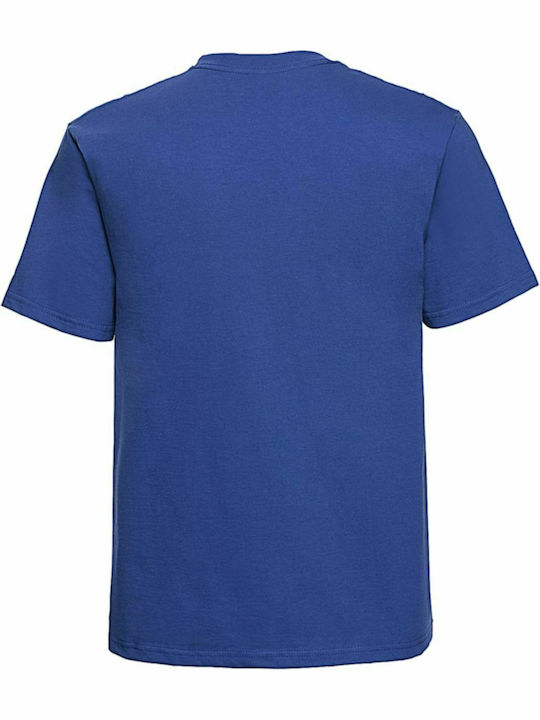 Russell Europe Classic Heavyweight T Bărbătesc Tricou Promotional Mânecă Scurtă Bright Royal