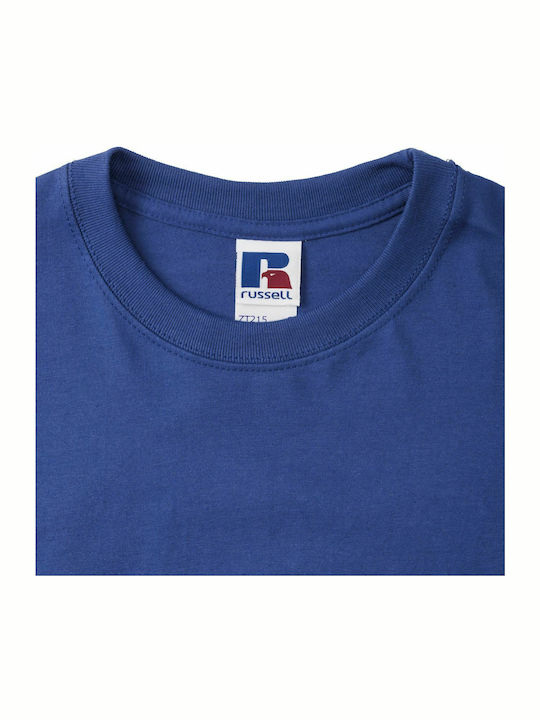 Russell Europe Classic Heavyweight T Мъжко Рекламна тениска Къс ръкав Bright Royal