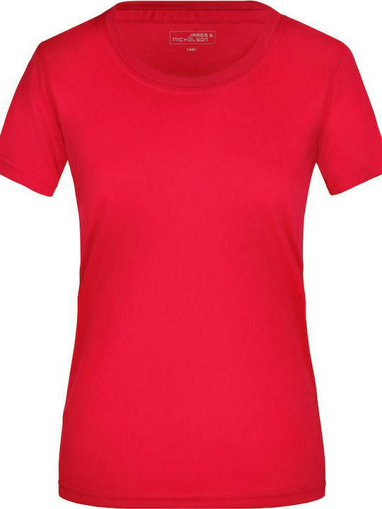 James & Nicholson Women's Short Sleeve Promotional T-Shirt Red