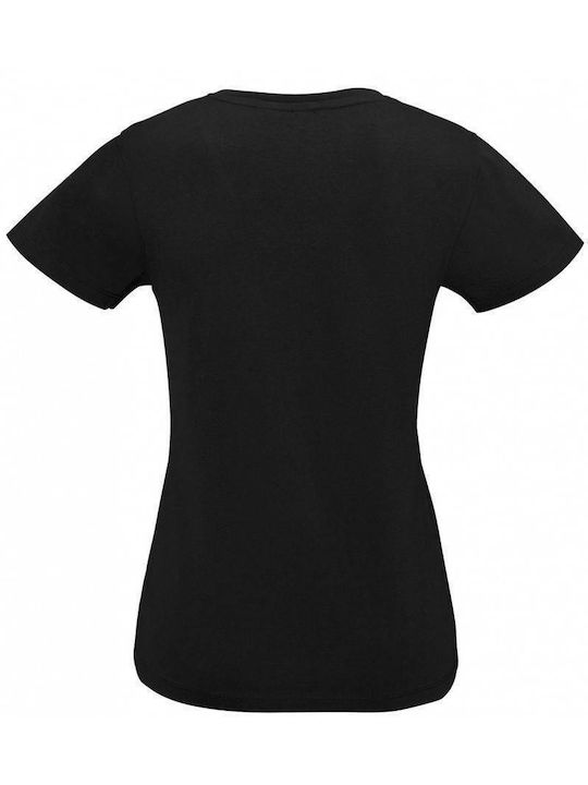 Sol's Imperial V Women's Short Sleeve Promotional T-Shirt Deep Black