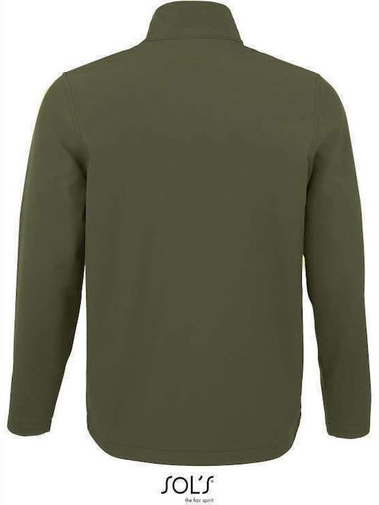 Sol's Race Men's Long Sleeve Promotional Cardigan Khaki