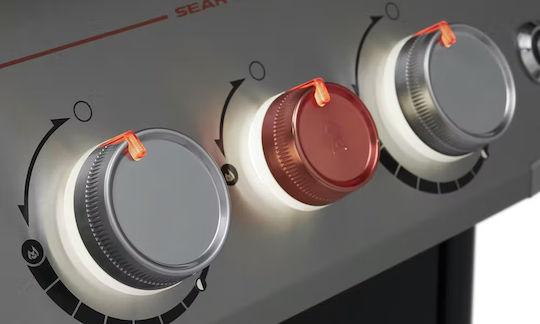 Weber Genesis Smart EPX-335 Ψησταριά Υγραερίου Μαντεμένιας Σχάρας 86x48εκ. με 3 Εστίες 11.4kW και Πλαϊνό Μάτι 3.5kW