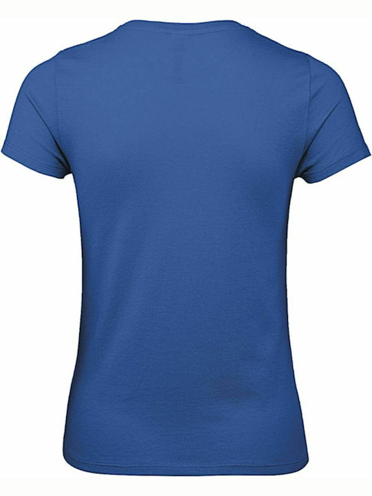 B&C E150 Women's Short Sleeve Promotional T-Shirt Royal Blue