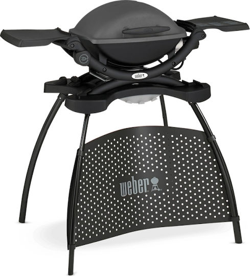 Weber Q1400 Tabletop Electric Grill Aluminium Grill 2200W with Base with Lid and Adjustable Thermostat 43cmx32cmcm