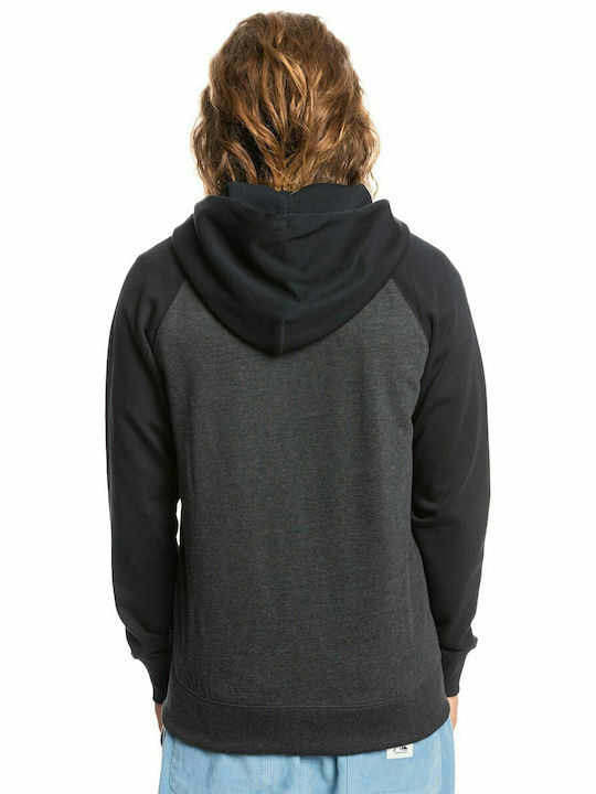 Quiksilver Men's Sweatshirt Jacket with Hood and Pockets Gray