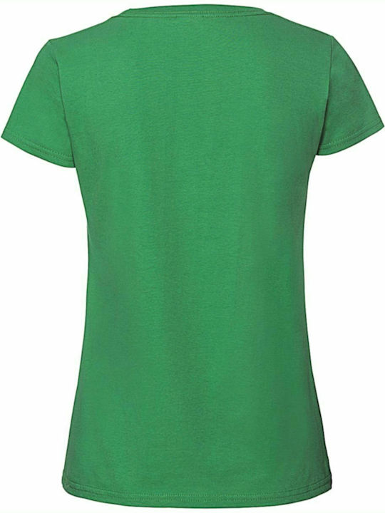 Fruit of the Loom Ladies Ringspun Premium T Women's Short Sleeve Promotional Blouse Kelly green