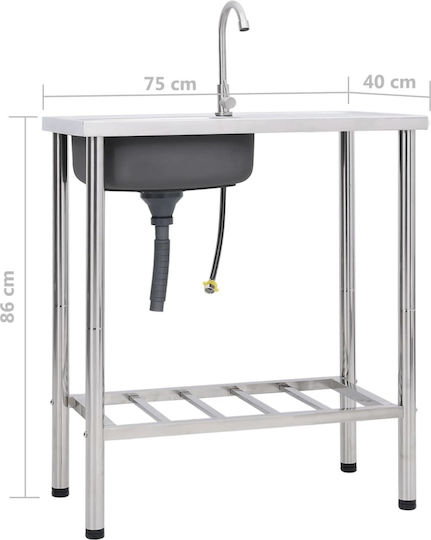vidaXL Λάντζα Offen Einzeln 151213 40xH75cm