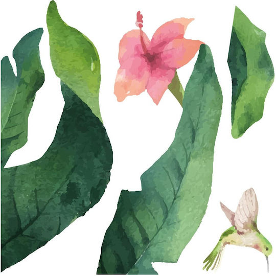 Διακοσμητικό Αυτοκόλλητο Τζαμιού Tropical Flowers 1τμχ Ango Διακοσμητικό Αυτοκόλλητο Τζαμιού Tropical Flowers 1τμχ Ango