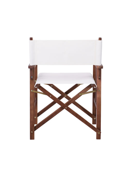 Outdoor-Sessel Hölzernes White 58x54x85εκ.