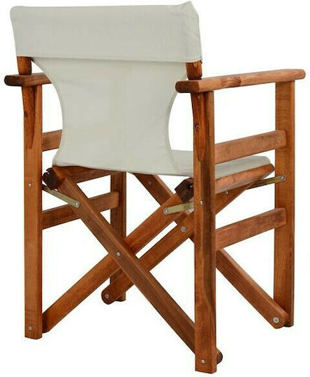 Regiestuhl Hölzernes Naxos Ecru 58x51x83.5εκ.