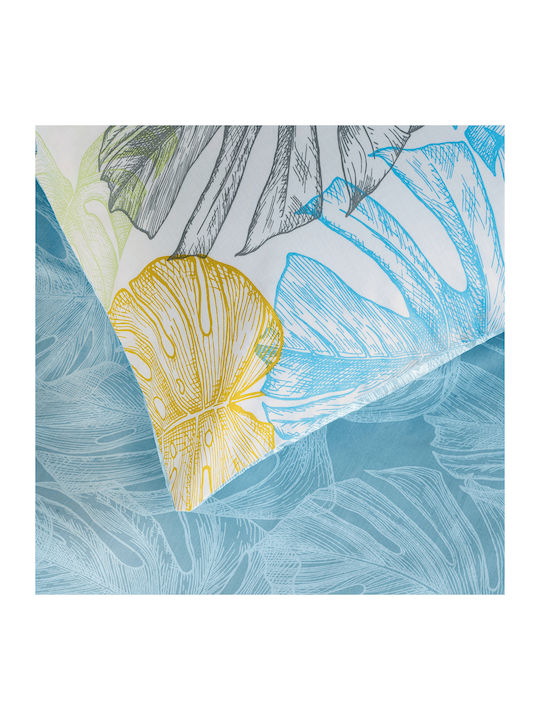 Kocoon Mostera Coverlet Queen Size from Cotton & Polyester Blue 220x240cm