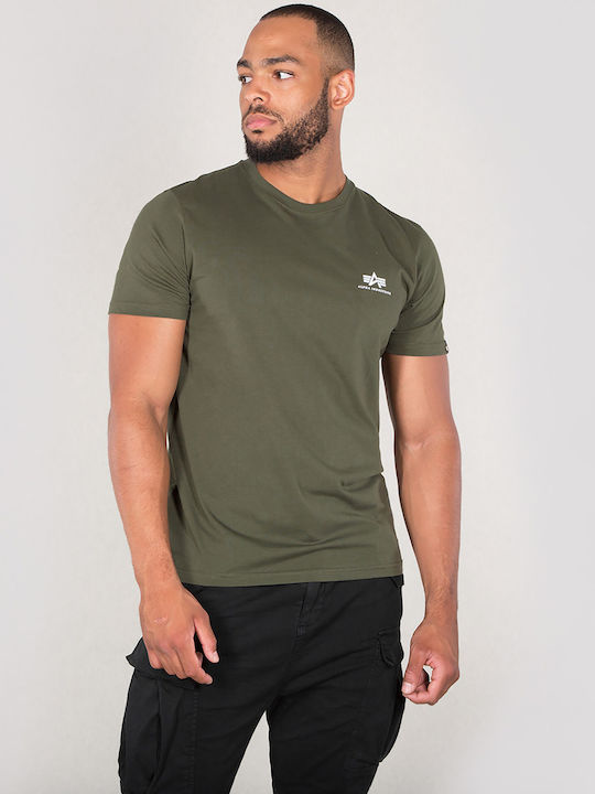 Basic Small Logo Athletic T-shirt Khaki