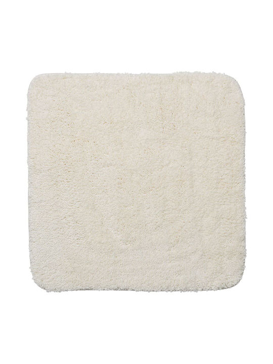 Sealskin Non-Slip Bath Mat Microfiber Square Angora 800122 Off White 60x60cm